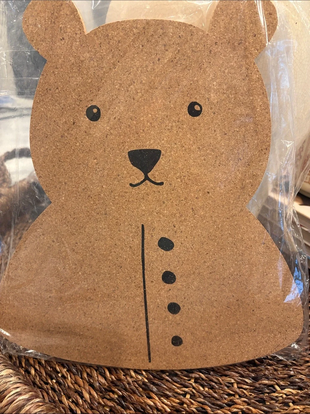 Bear Cork bulletin - board for a child’s room.